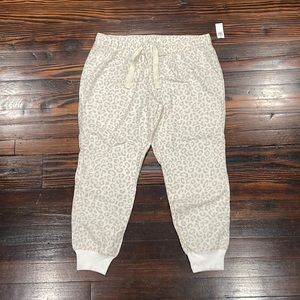 Old Navy PJ Pants Leopard Cream